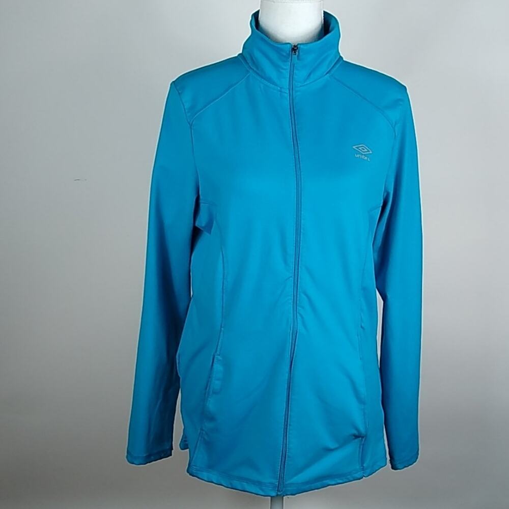 Umbro Mock Neck Full Zip Jacket Blue Large